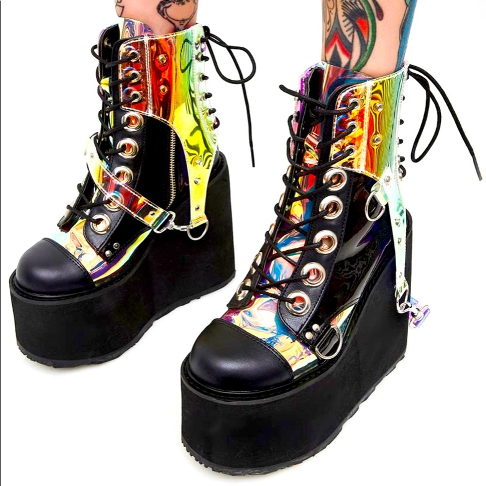 Black Hole Platform Boots size 11w